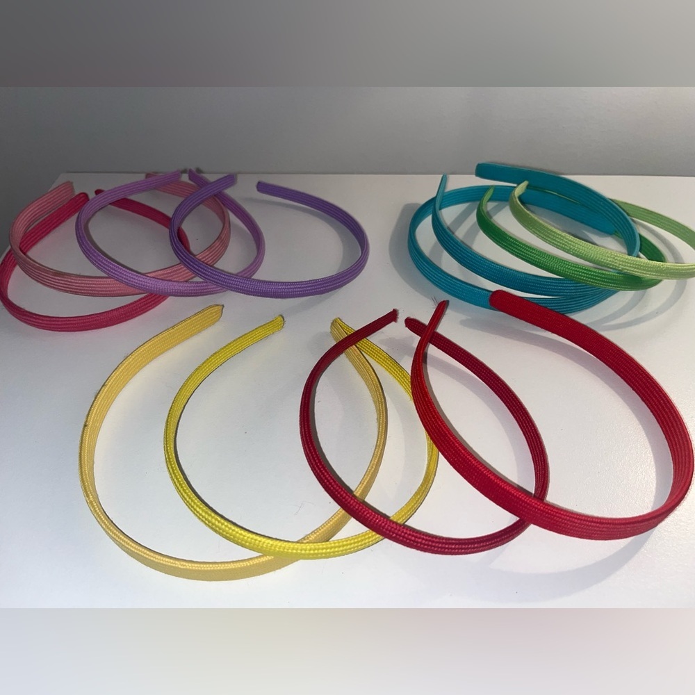 Set of 12 fabric headbands, rainbow colors​
